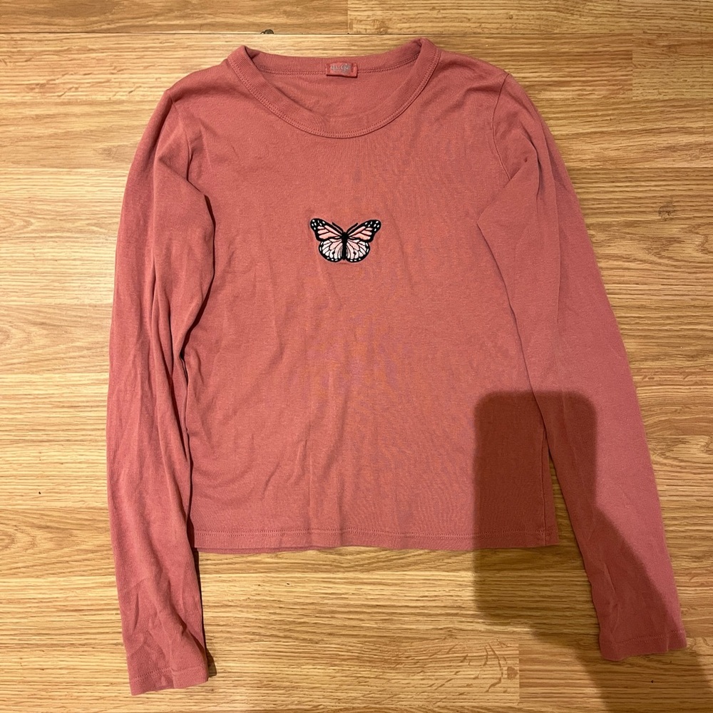 long sleeve butterfly top